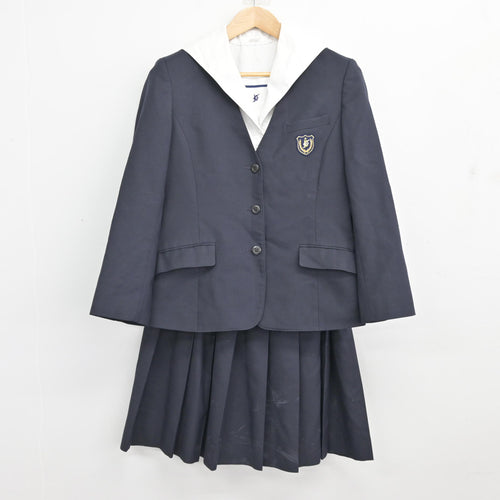 中古】北海道 平岡中央中学校 女子制服 5点 (ブレザー・ベスト