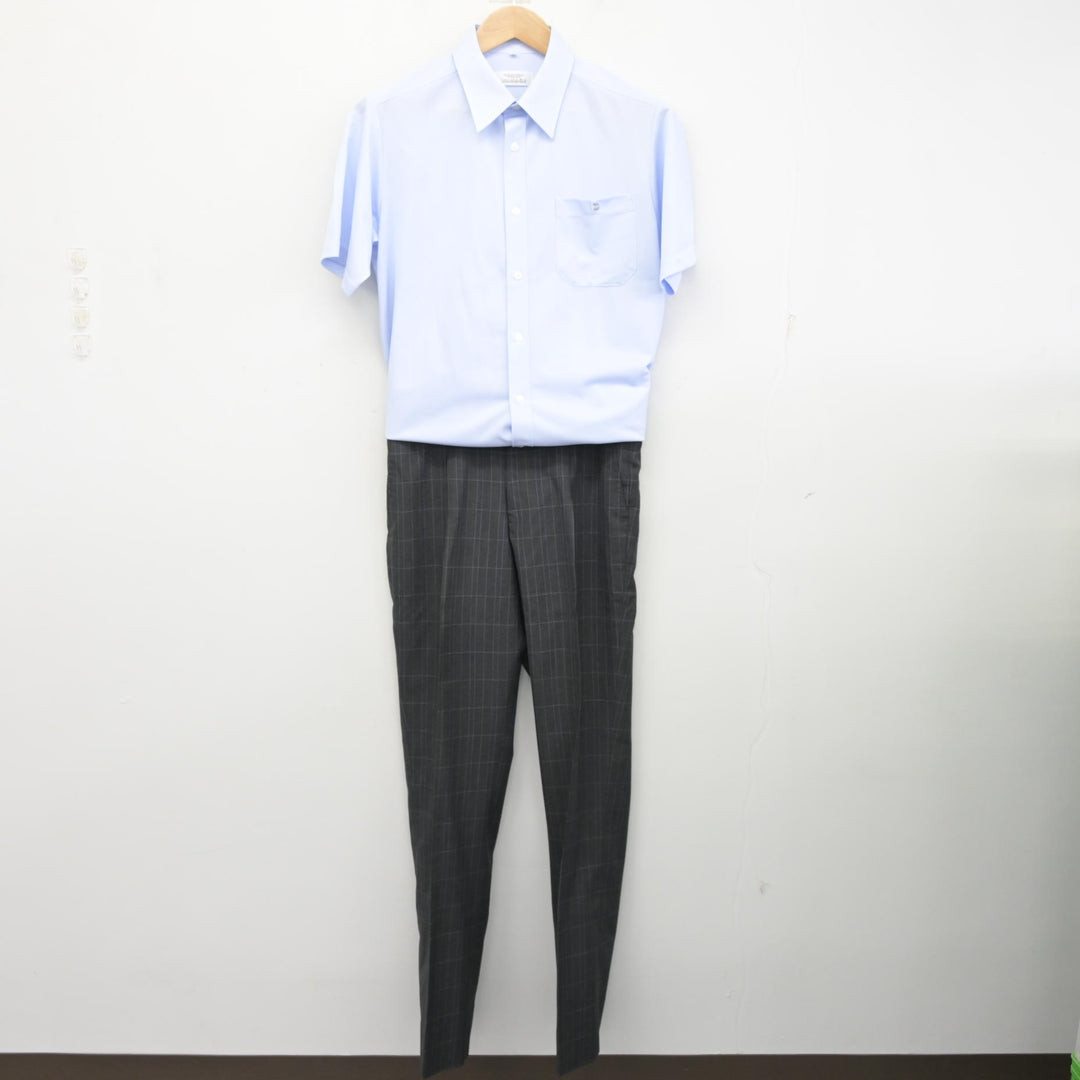 中古】埼玉県 叡明高等学校 男子制服 3点 (シャツ・ズボン) sf133414
