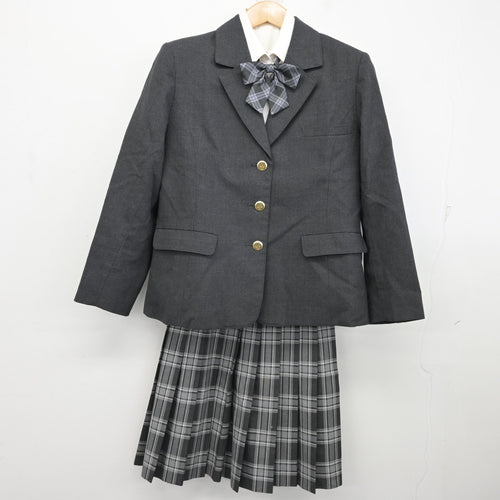 中古】鹿児島県 神村学園高等部 女子制服 4点 (ブレザー・シャツ