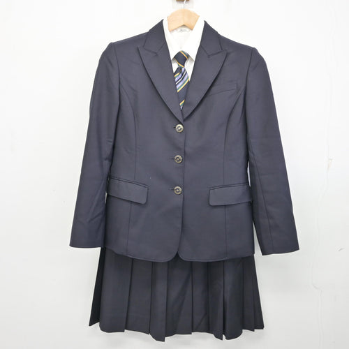 中古】大阪府 大阪ビジネスフロンティア高等学校 女子制服 4点