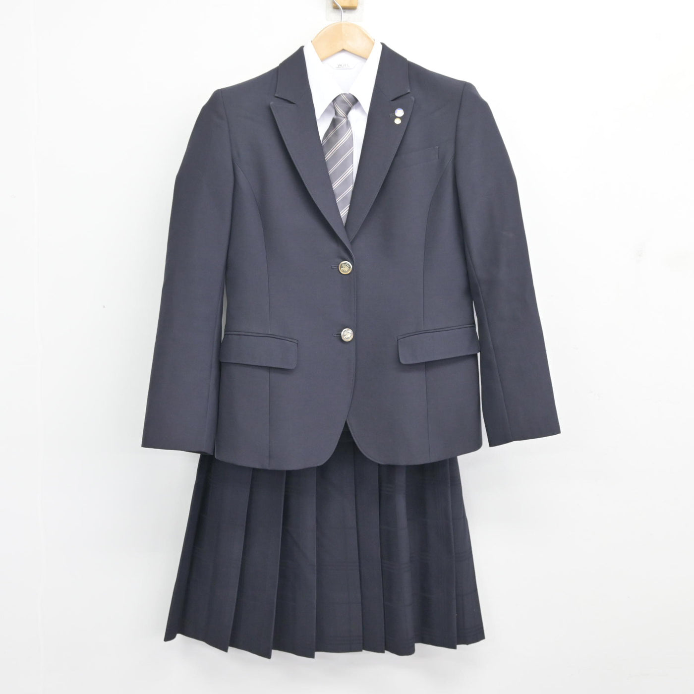 中古】京都府 京都すばる高等学校 女子制服 5点 (ブレザー・シャツ