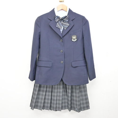 中古】鹿児島県 神村学園高等部 女子制服 4点 (ブレザー・シャツ