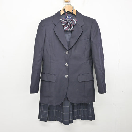 中古】鹿児島県 神村学園高等部 女子制服 2点 (スカート) sf101438