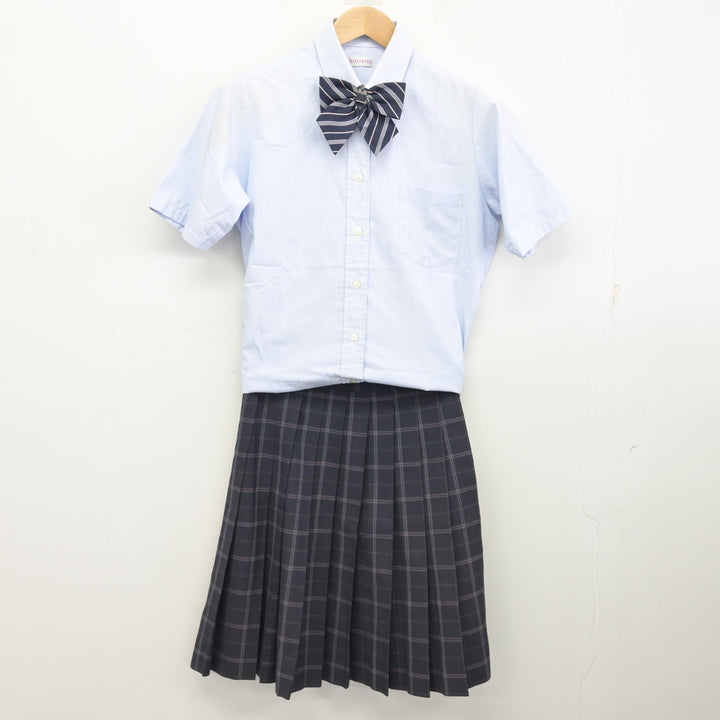 中古】千葉県 秀明八千代高等学校 女子制服 3点 (シャツ・スカート