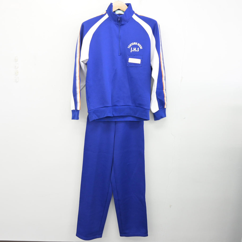 中古】岡山県 津山西中学校 女子制服 2点 (ジャージ 上・ジャージ 下