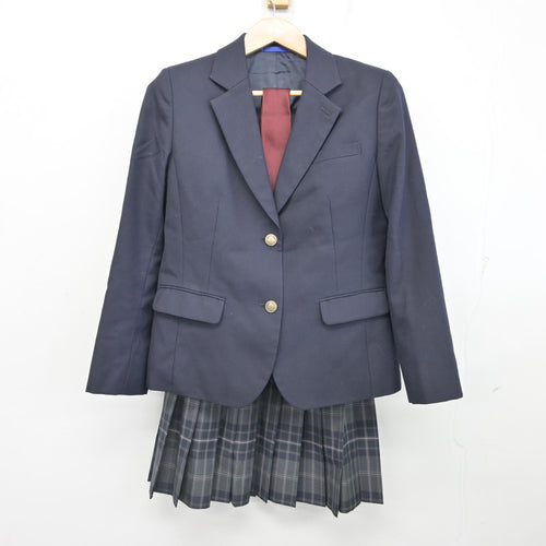 中古】秋田県 御所野学院中学校 女子制服 4点 (ブレザー・スカート
