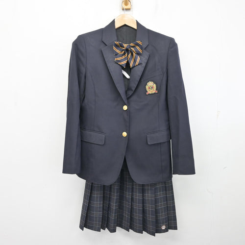 中古】大阪府 大阪ビジネスフロンティア高等学校 女子制服 4点