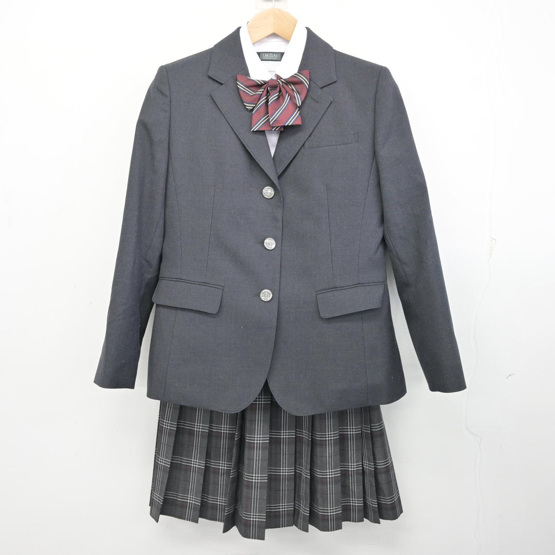 中古】茨城県 つくば開成高等学校 女子制服 4点 (ブレザー・シャツ