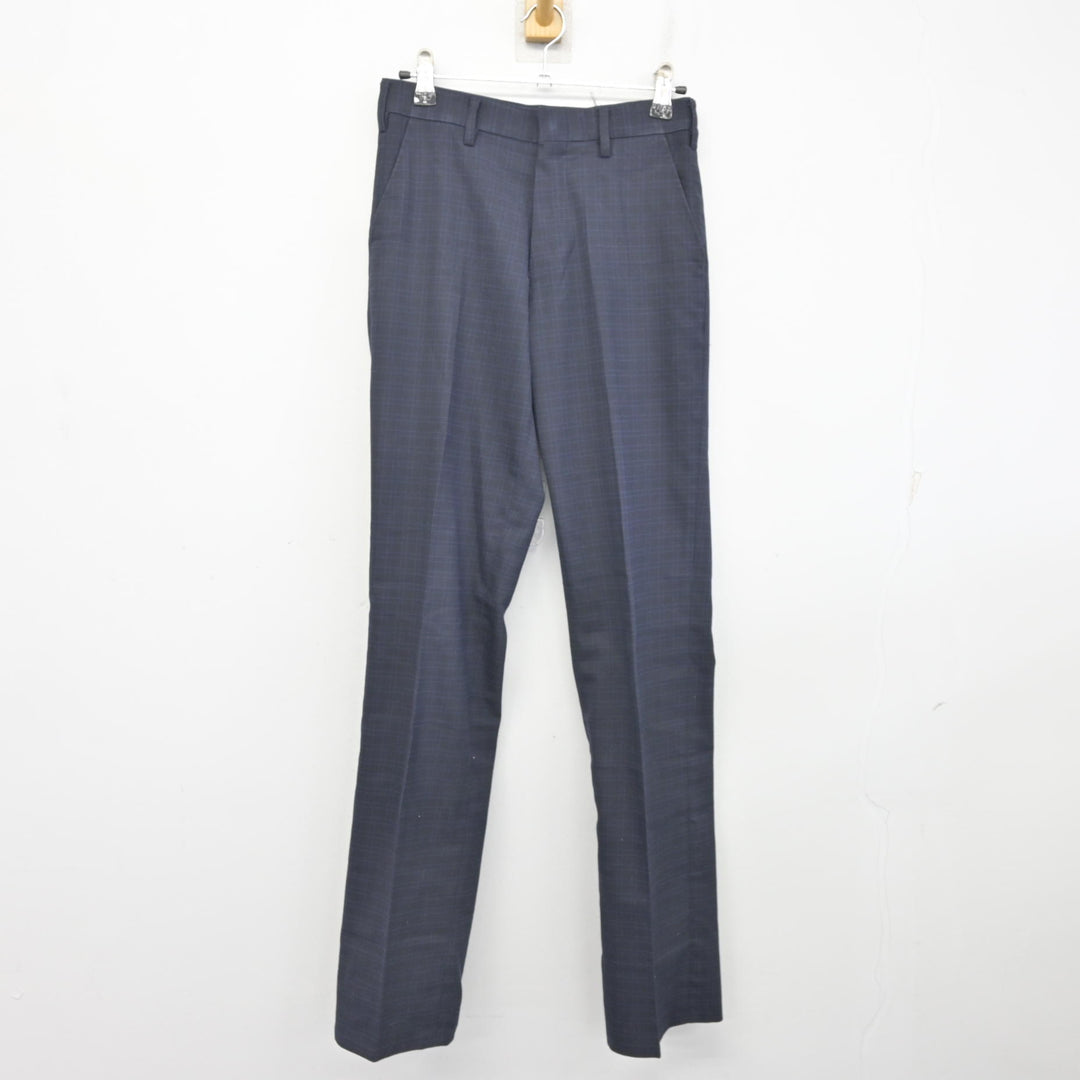 中古】福岡県 福岡市内中学標準服 男子制服 3点 (ブレザー・シャツ