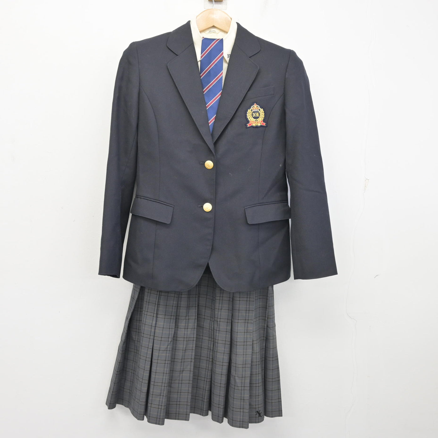 中古】新潟県 新潟向陽高等学校 女子制服 4点 (ブレザー・シャツ 