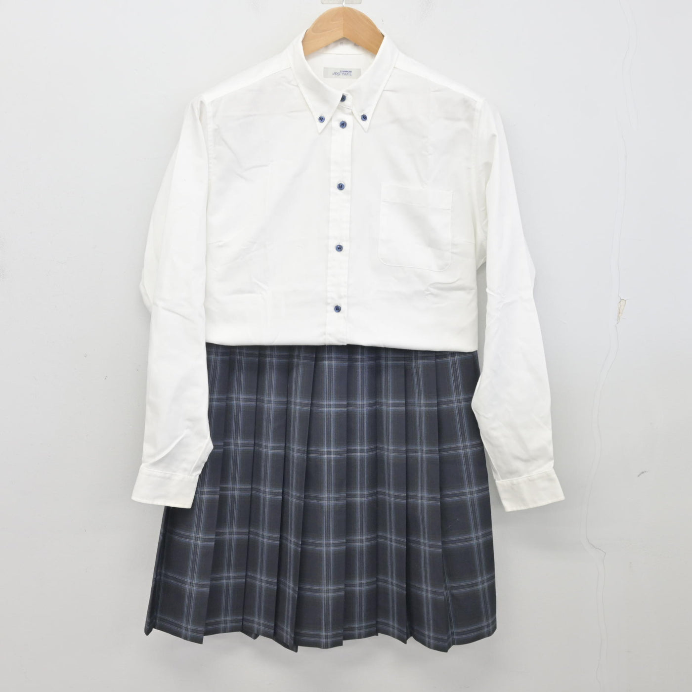 中古】埼玉県 狭山緑陽高等学校 女子制服 2点 (シャツ・スカート 