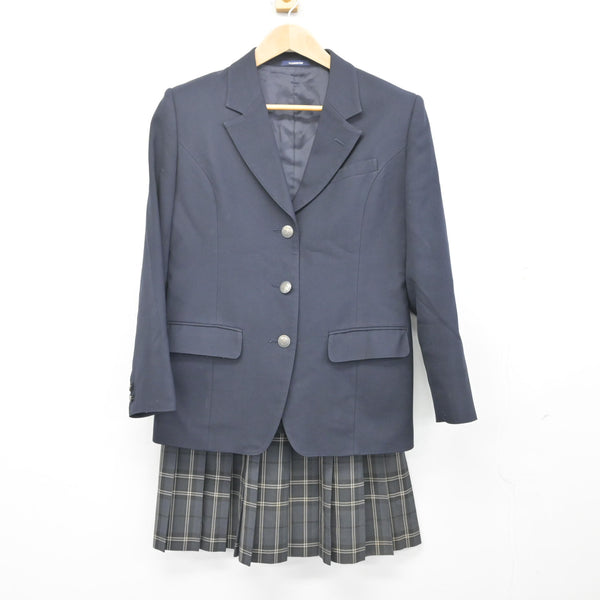 中古】千葉県 野田中央高等学校 女子制服 2点 (ブレザー・スカート 