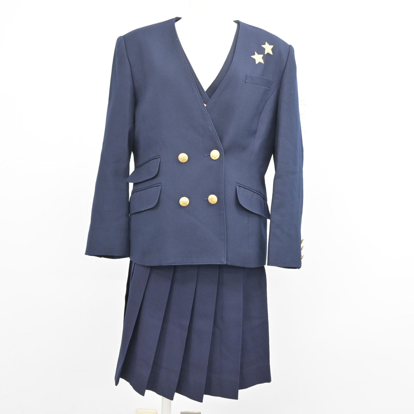 岡山県[私立就実高校]女子制服 HANAE MORI ハナエモリ 冬服セーラー服