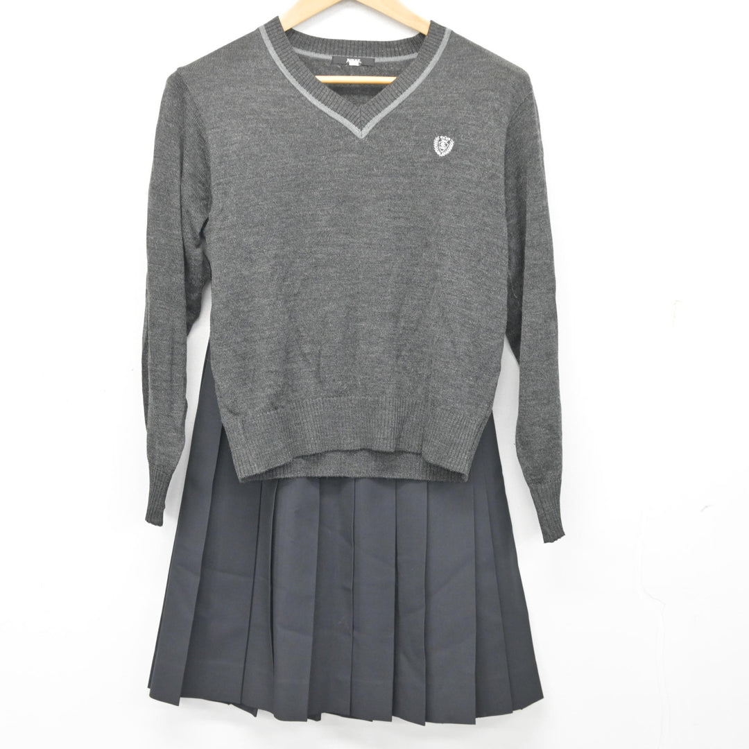 中古】埼玉県 埼玉栄高等学校 女子制服 4点 (ブレザー・ニット