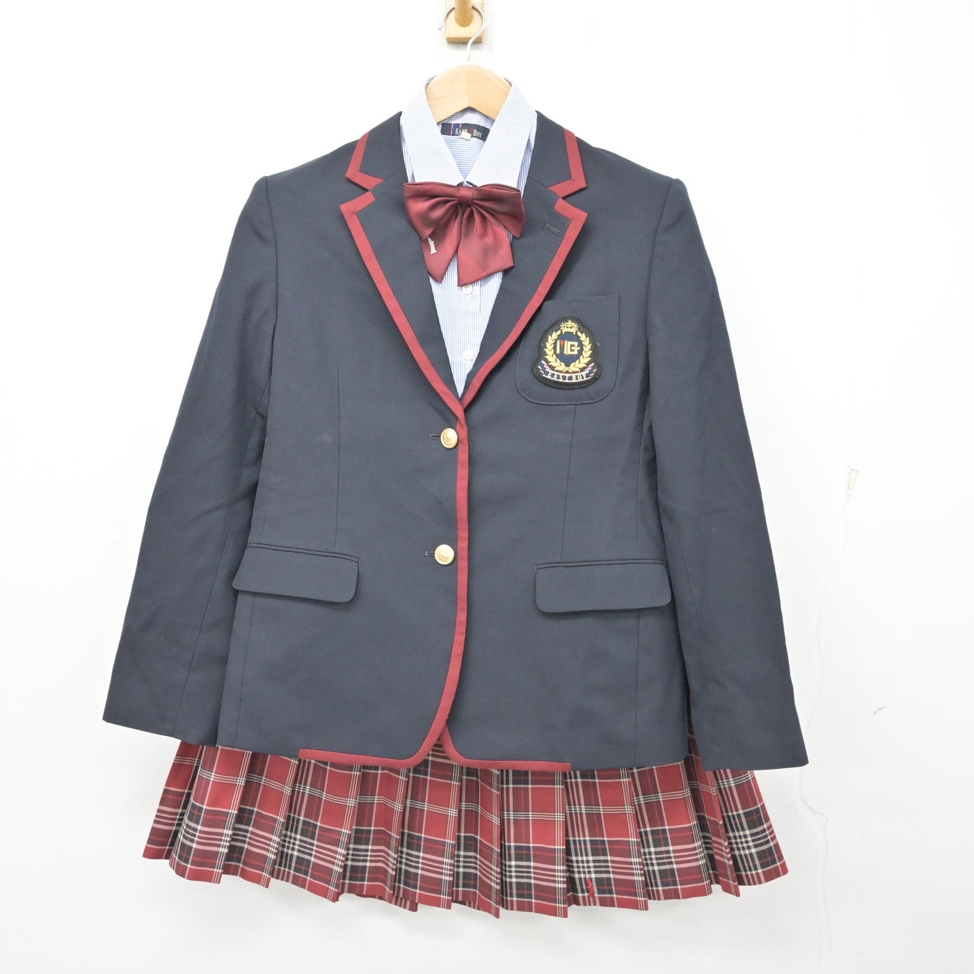 中古】愛媛県 松山学院高等学校 女子制服 4点 (ブレザー・シャツ