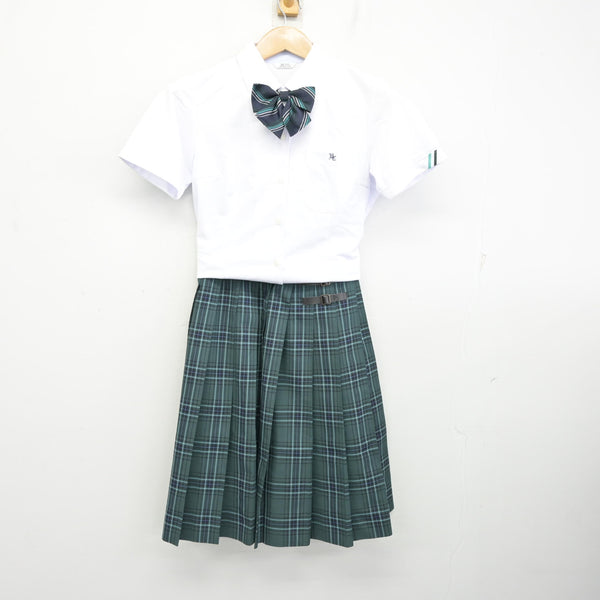 中古】福岡県 宇美商業高等学校 女子制服 4点 (シャツ・スカート 中古】福岡県 宇美商業高等学校 女子制服 4点 (シャツ・スカート