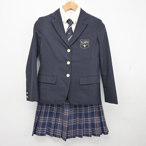 中古】 飛鳥未来高等学校 女子制服 4点 (ブレザー・ニット・スカート