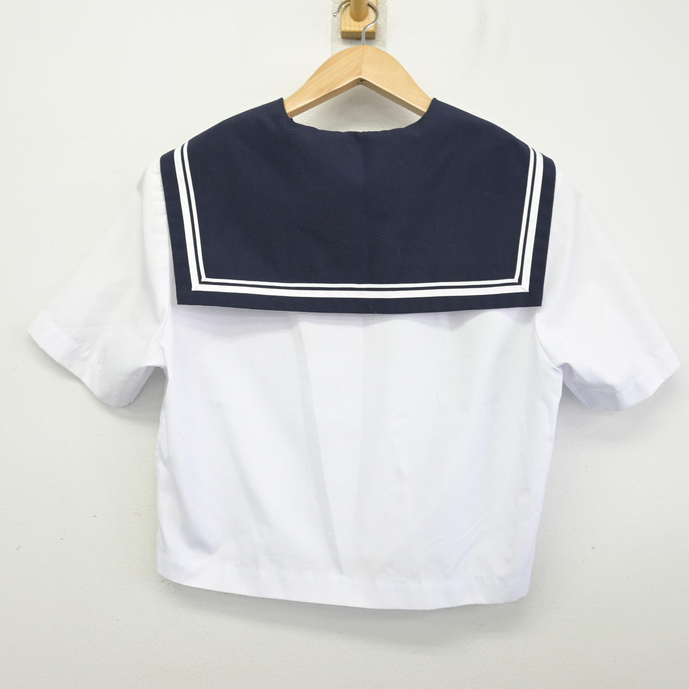 中古】静岡県 新居高等学校 女子制服 3点 (セーラー服・スカート 
