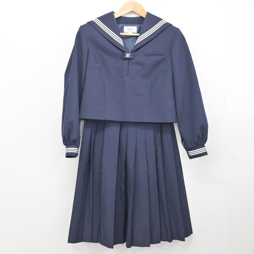 中古】熊本県 藤園中学校 女子制服 3点 (セーラー服・ジャンパー