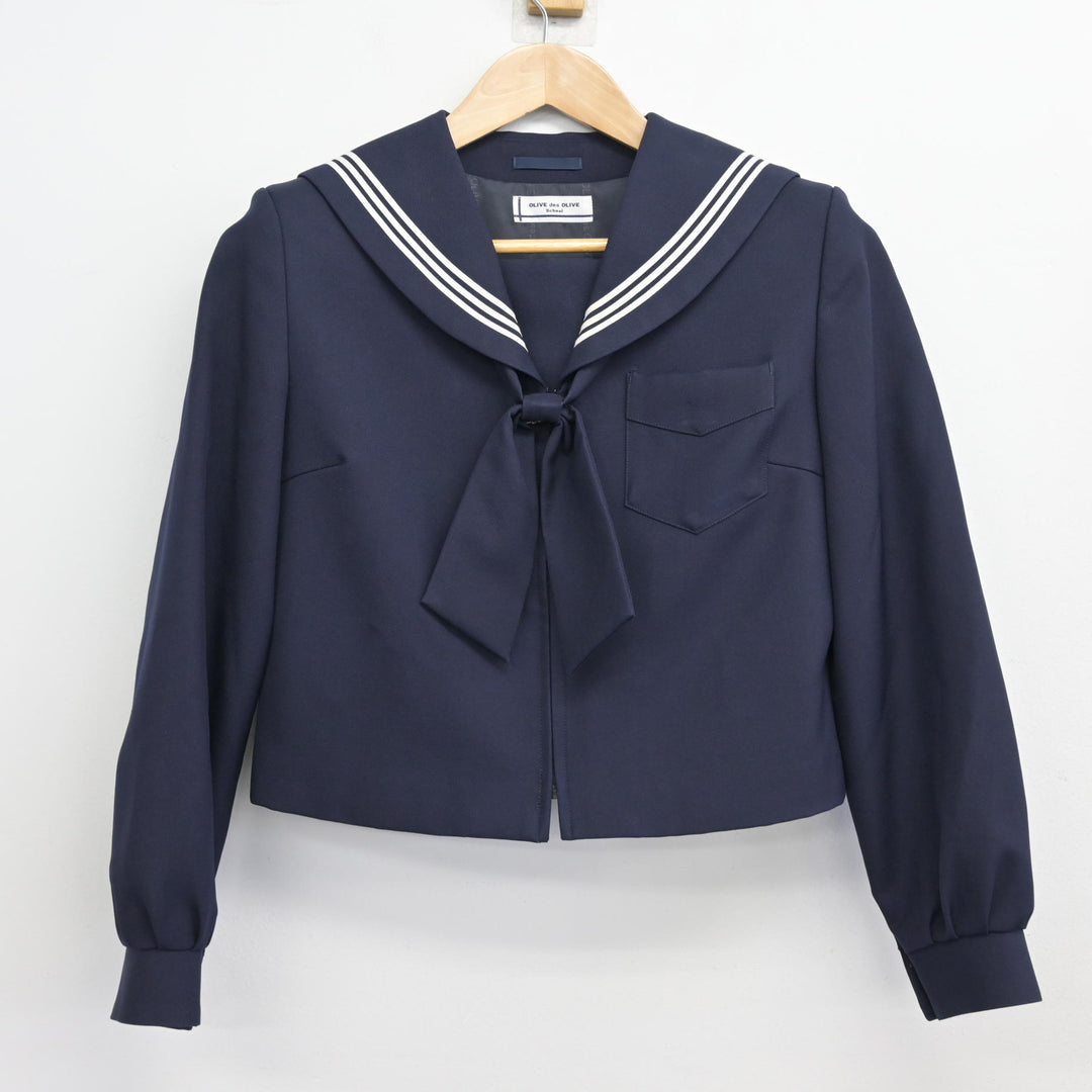 中古】北海道 旭川商業高等学校 女子制服 3点 (セーラー服・ジャンパー