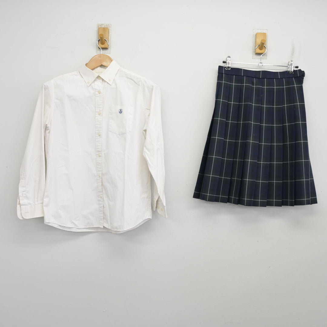 中古】徳島県 吉野川高等学校 女子制服 3点 (シャツ・スカート