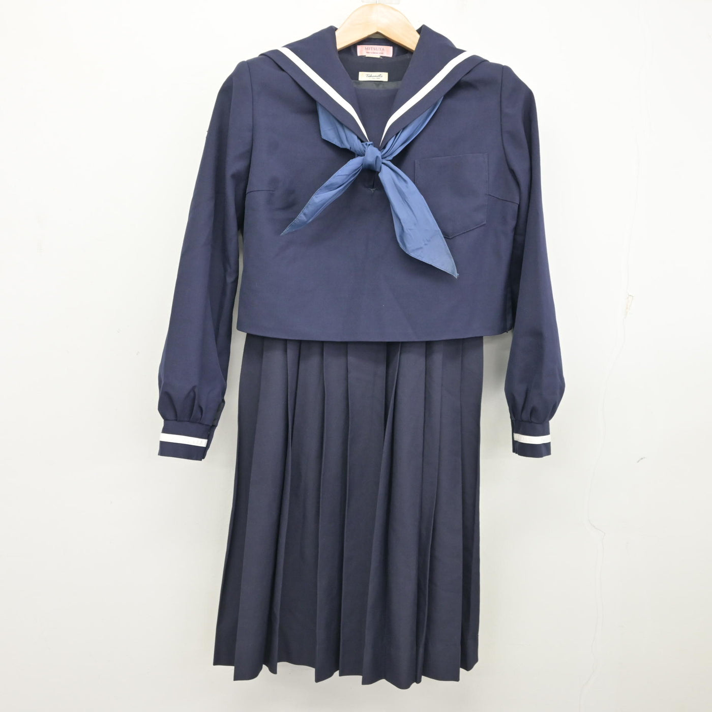 中古】熊本県 松橋中学校 女子制服 3点 (セーラー服・ジャンパー