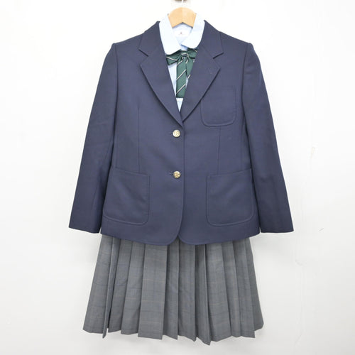 中古】 飛鳥未来高等学校 女子制服 4点 (ブレザー・ニット・スカート