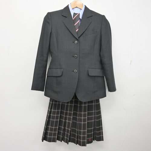 中古】 飛鳥未来高等学校 女子制服 5点 (ブレザー・シャツ・スカート