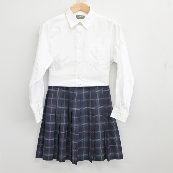 中古】 飛鳥未来きずな高等学校 女子制服 3点 (ニット・シャツ