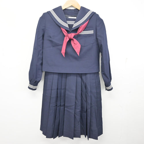 中古】北海道 旭川商業高等学校 女子制服 3点 (セーラー服・ジャンパー