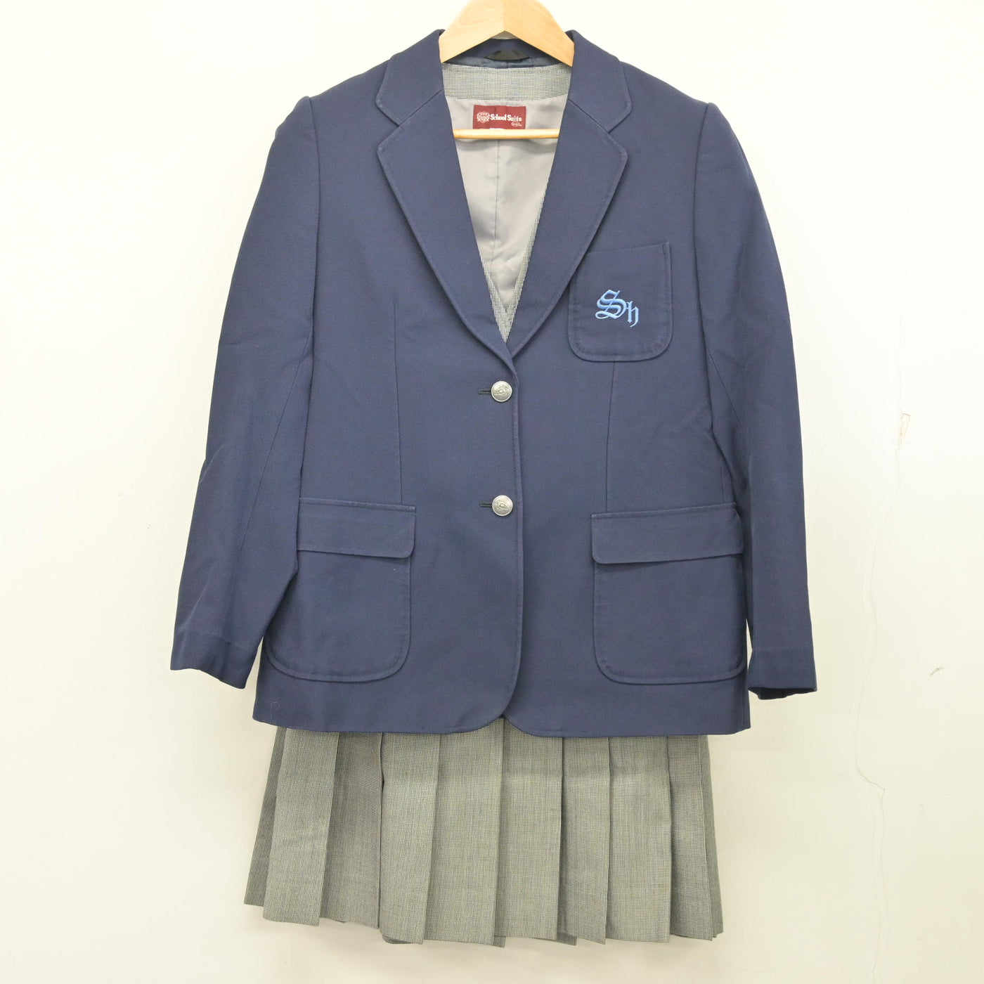 中古】千葉県 佐倉東中学校 女子制服 3点 (ブレザー・ベスト・スカート