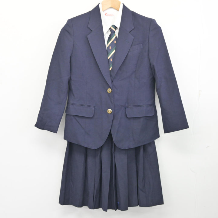 中古】広島県 広島観音高等学校 女子制服 4点 (ブレザー・シャツ 