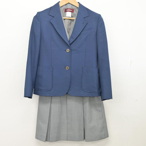 中古】群馬県 前橋育英高等学校 女子制服 3点 (ブレザー・スカート