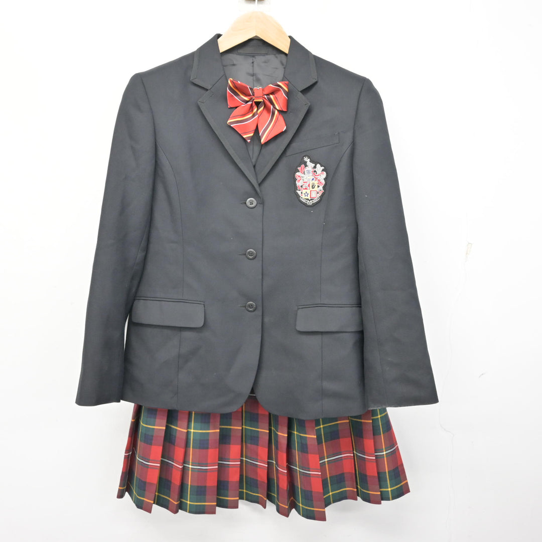 中古】鹿児島県 神村学園高等部 女子制服 3点 (ブレザー・スカート