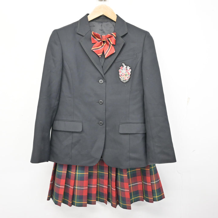 中古】鹿児島県 神村学園高等部 女子制服 3点 (ブレザー・スカート
