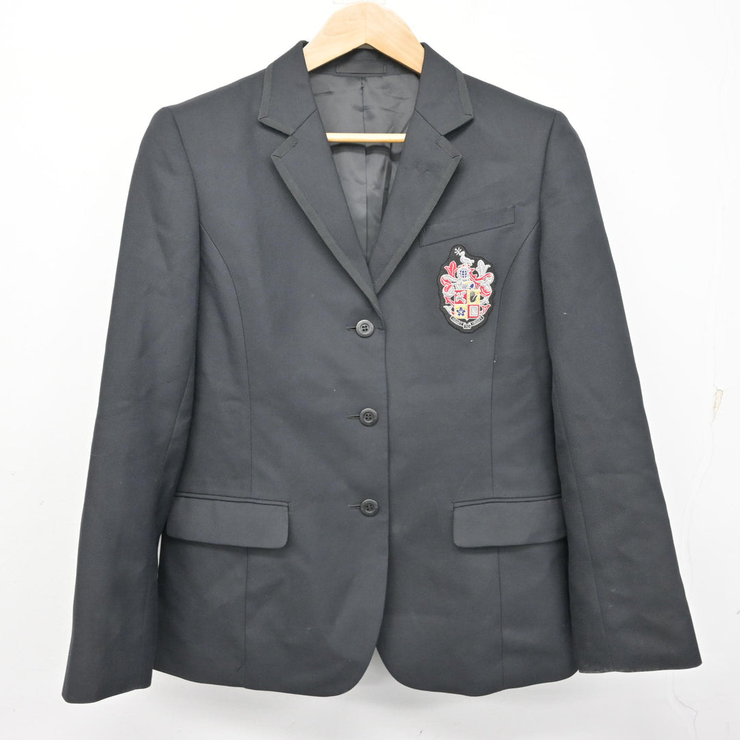 中古】鹿児島県 神村学園高等部 女子制服 3点 (ブレザー・スカート