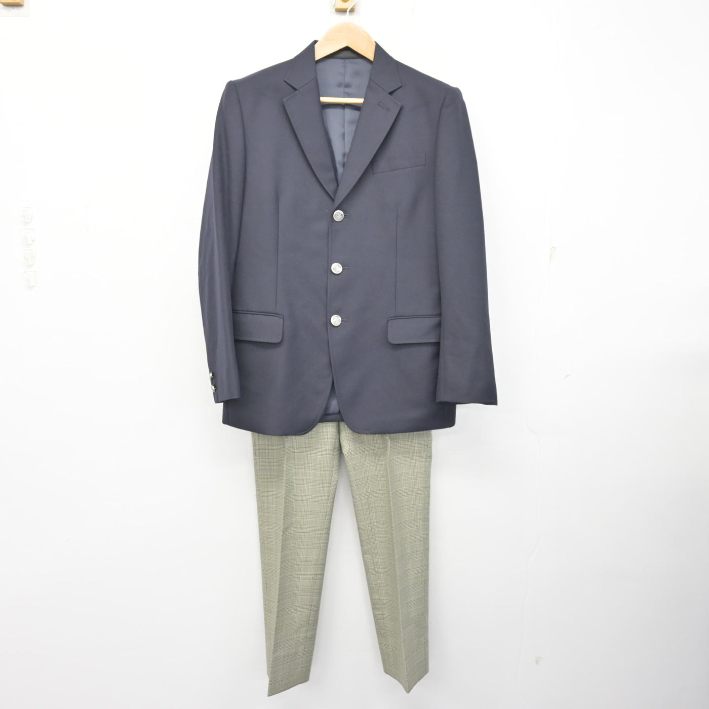 中古】岐阜県 岐阜総合学園高等学校 男子制服 2点 (ブレザー・ズボン