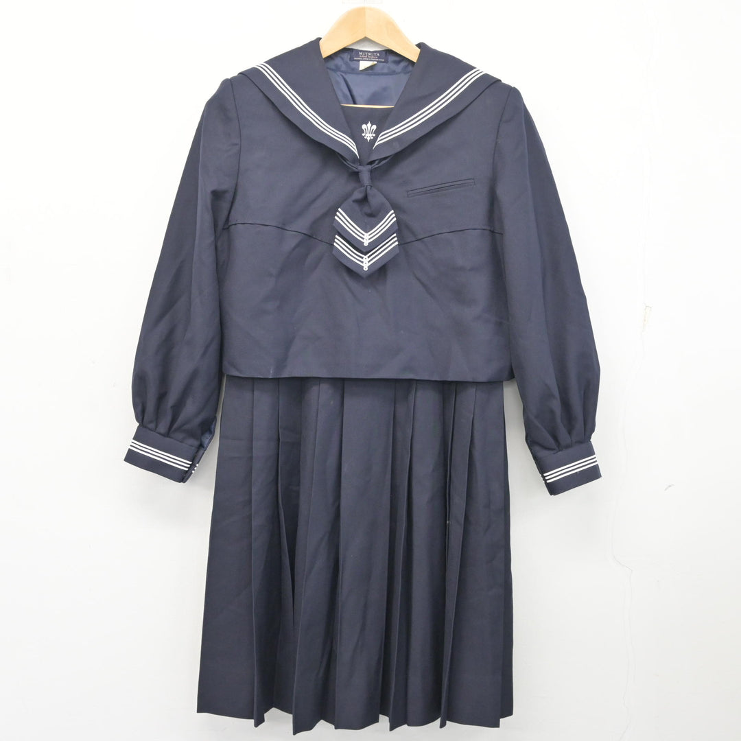 制服　本物 中古】熊本県 八代白百合学園高等学校 女子制服 3点 (セーラー服