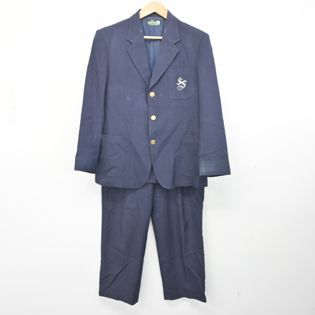 中古】神奈川県 篠原中学校 男子制服 3点 (ブレザー・ズボン) sf135636 