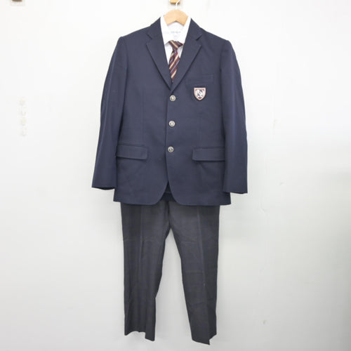 中古】北海道 北海道札幌手稲高等学校 男子制服 3点 (ブレザー・ズボン