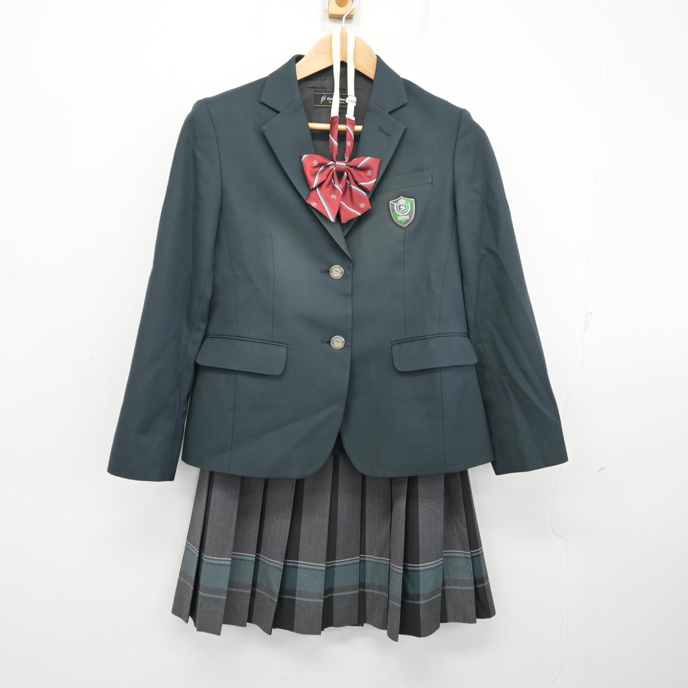 中古】福島県 尚志高等学校 女子制服 3点 (ブレザー・スカート 