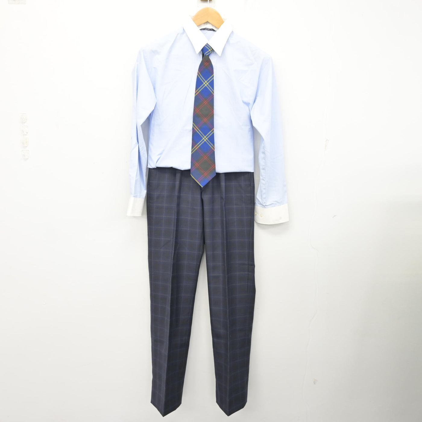 中古】東京都 聖パウロ学園高等学校 男子制服 4点 (シャツ・ズボン 