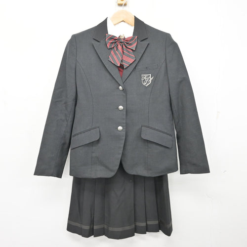 中古】 飛鳥未来きずな高等学校 女子制服 5点 (ブレザー・シャツ
