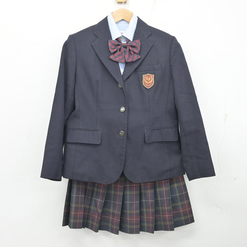 中古】千葉県 四街道高等学校 女子制服 4点 (ブレザー・スカート 