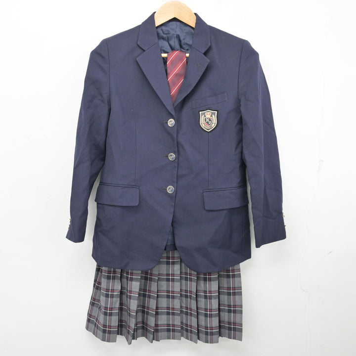 中古】山梨県 韮崎工業高等学校 女子制服 3点 (ブレザー・スカート 