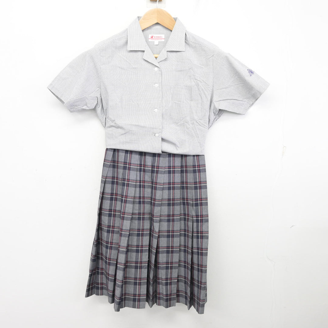 中古】山梨県 韮崎工業高等学校 女子制服 2点 (シャツ・スカート 