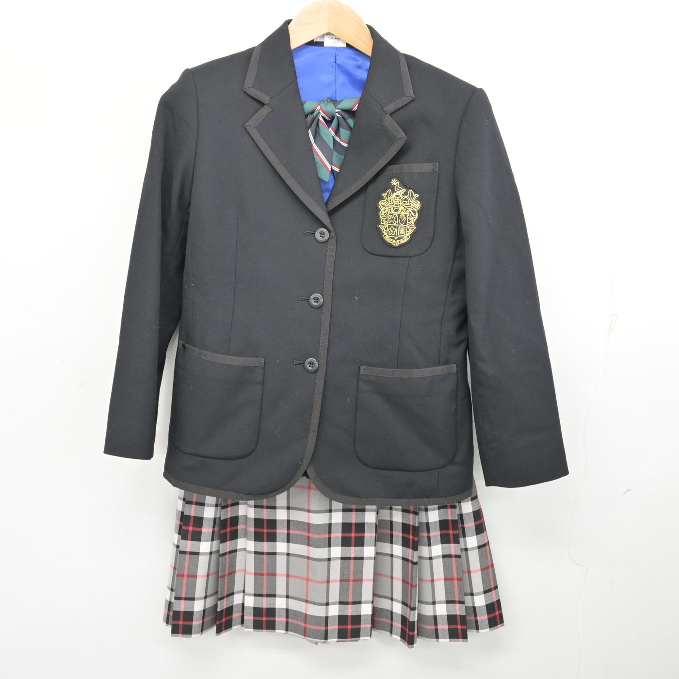 中古】三重県 神村学園高等部 女子制服 3点 (ブレザー・スカート