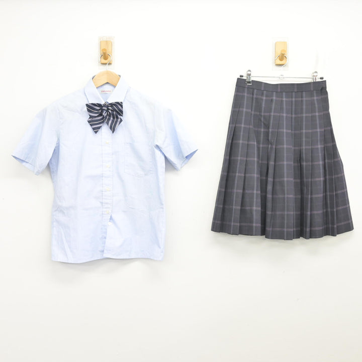 中古】千葉県 秀明八千代高等学校 女子制服 3点 (シャツ・スカート