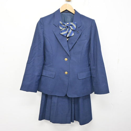中古】愛媛県 松山聖陵高等学校 女子制服 4点 (ブレザー・スカート 