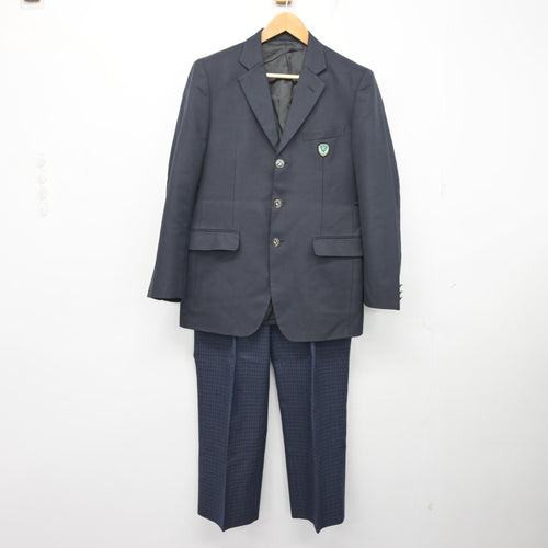 中古】北海道 上野幌中学校 男子制服 3点 (ブレザー・ズボン) sf103515 